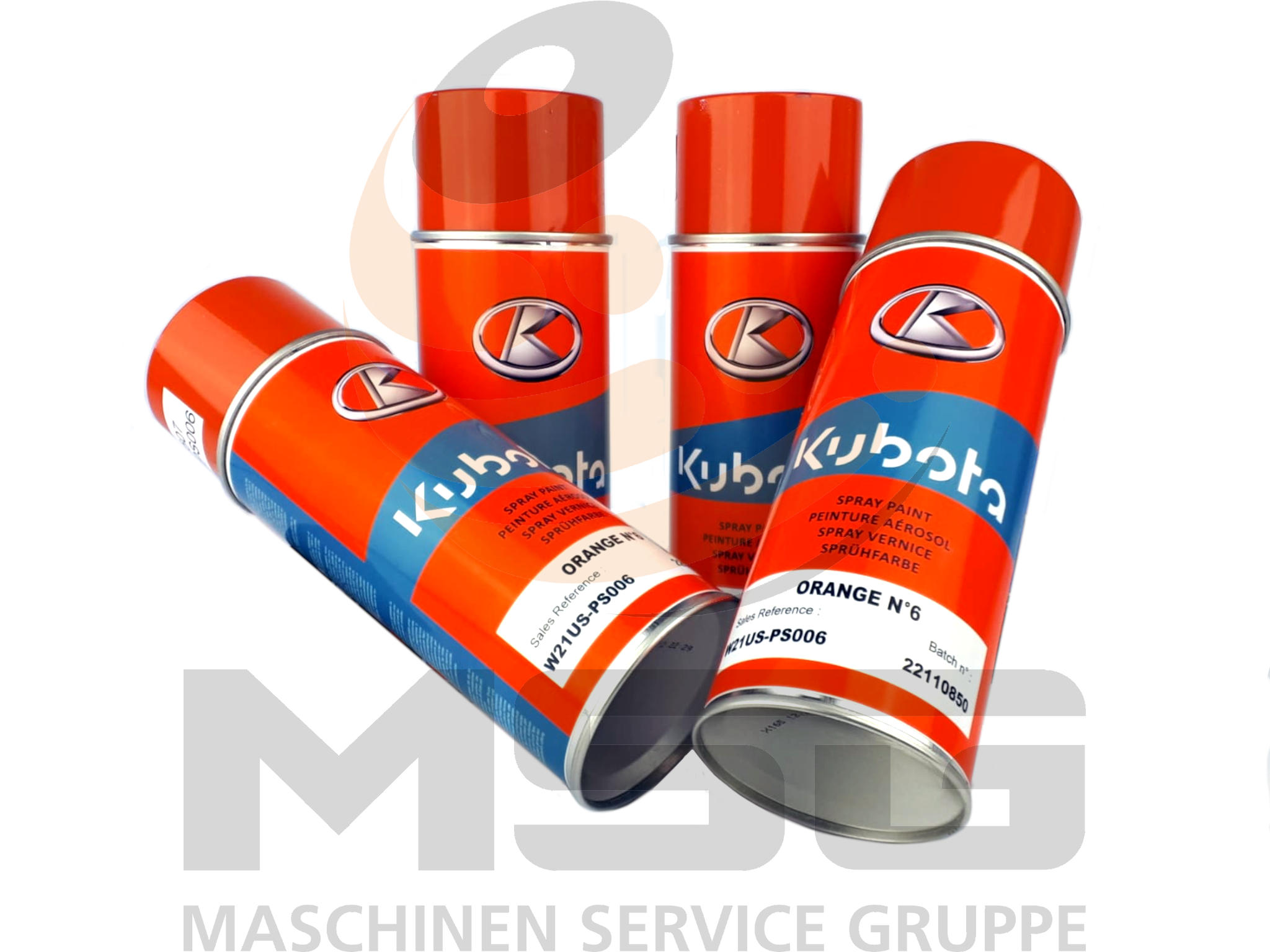W21USPS006 ORIGINAL KUBOTA ORANGE Farbe Spraydose z.B. KX037, KX080, U10 uvm.