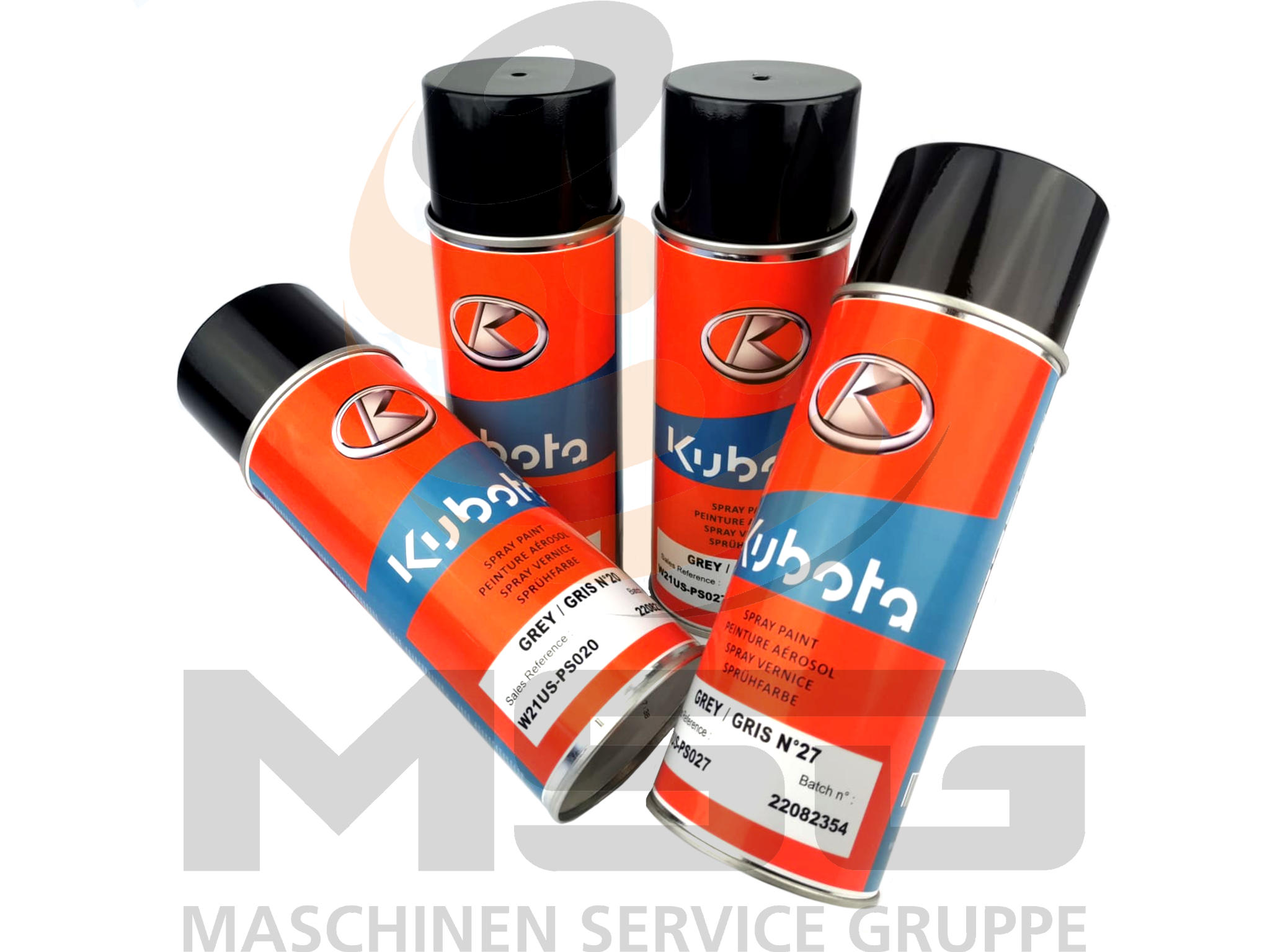 W21USPS027 ORIGINAL KUBOTA GRAU Farbe Spraydose z.B. KX027-4, R070, U10-3 uvm.
