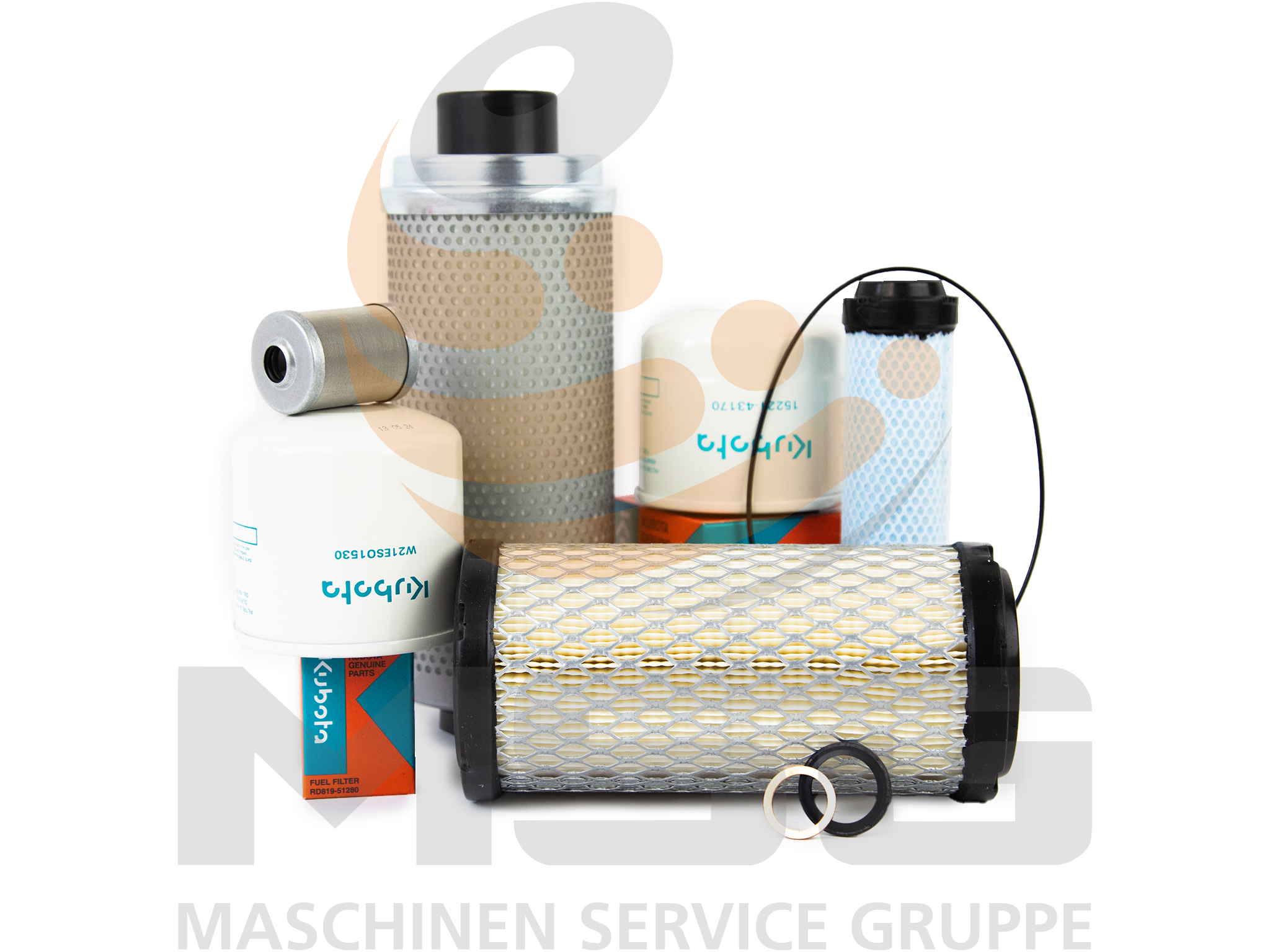 W21CK10292 SERVICE KIT Original Kubota U27-4 500H (S/N < 57196) Filtersatz
