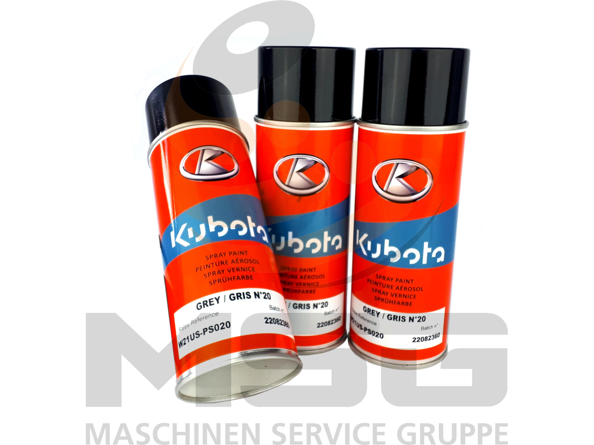 W21USPS020 ORIGINAL KUBOTA GRAU Farbe Spraydose z.B. KX060-5, U56-5 usw.