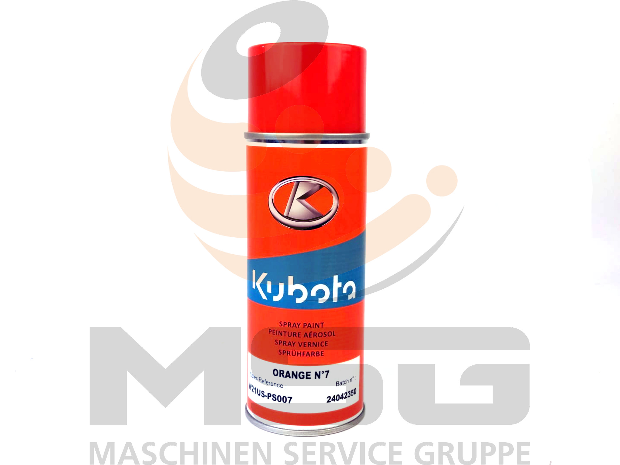W21USPS007 ORIGINAL KUBOTA ORANGE Farbe Spraydose KX016-4, KX019-4, KX27-4 uvm.  
